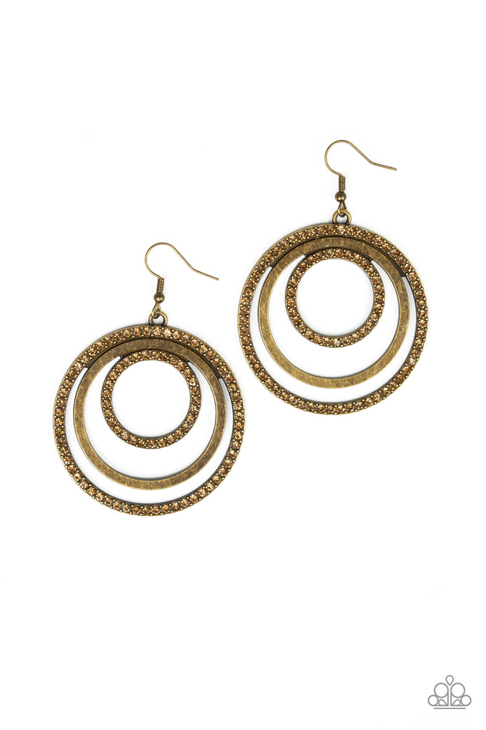 Rippling Refinement - Brass Earrings