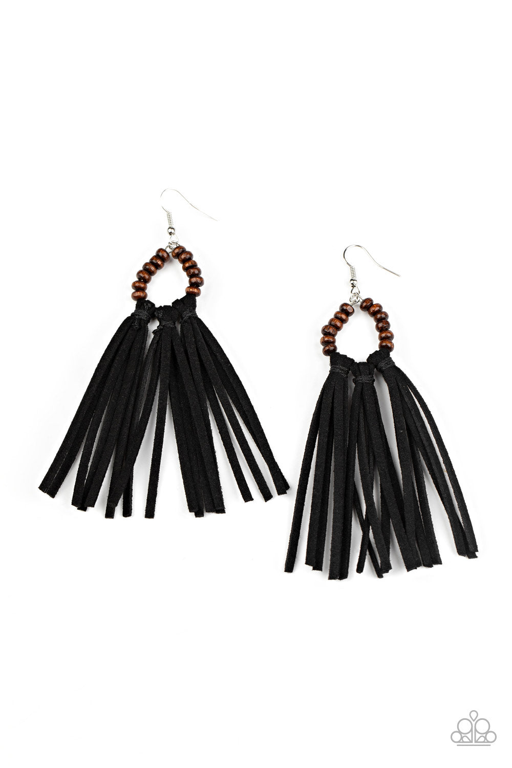 Easy To PerSUEDE - Black Earrings