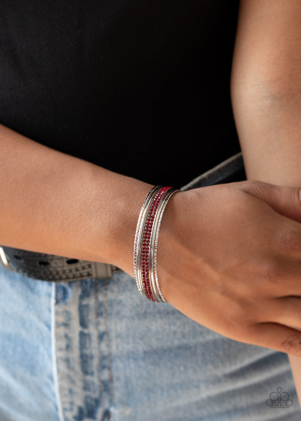 Paparazzi Accessories - Heap It On - Red - Bracelet