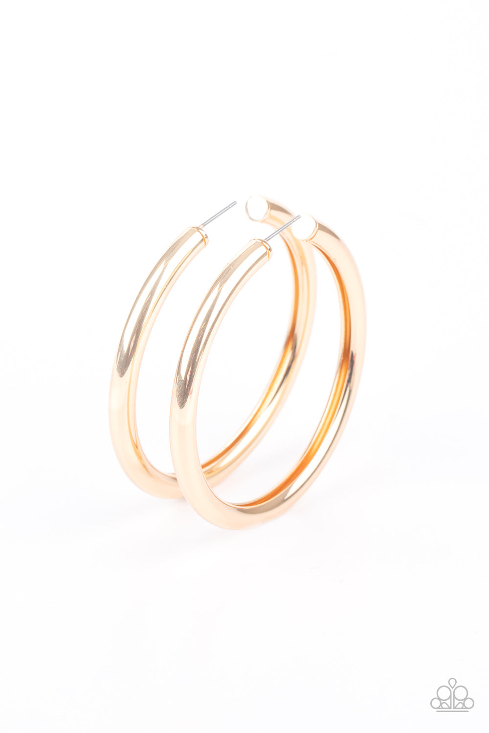 Curve Ball - Gold Earrings