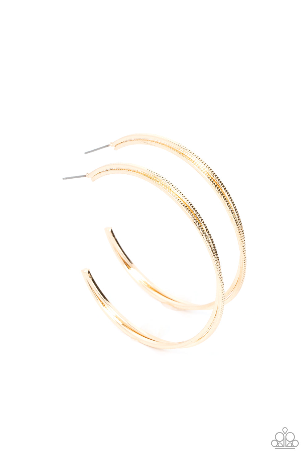 Monochromatic Curves - Gold Earrings