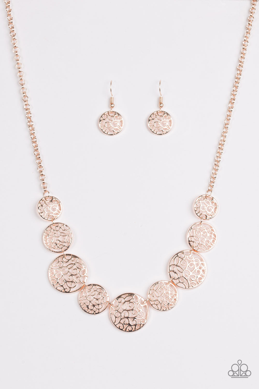 All The Time In The WHIRL - Rose Gold - Necklace