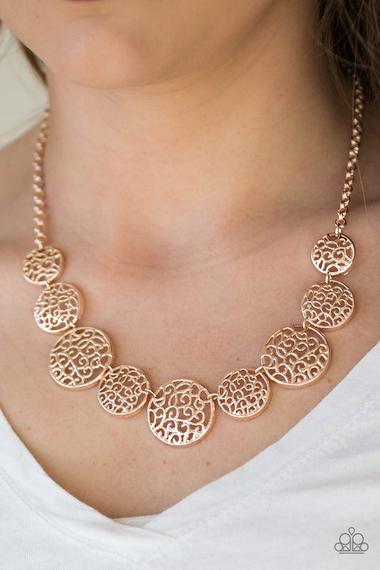 All The Time In The WHIRL - Rose Gold - Necklace