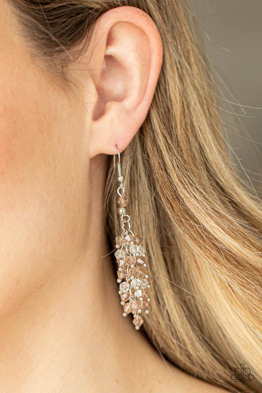 Paparazzi Accessories- Celestial Chandeliers - Brown- Earrings