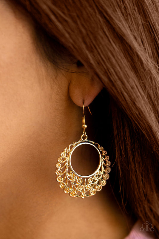 Grapevine Glamorous - Gold Earrings