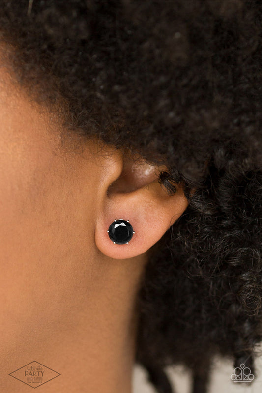 Come Out On Top - Black Stud Earrings