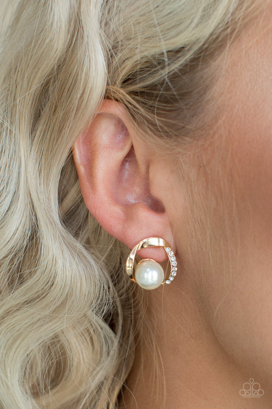 Stylishly Suave - Gold Earrings