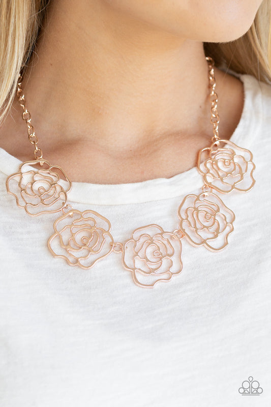 Budding Beauty - Rose Gold Necklace