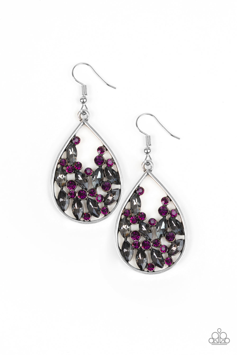 Cash or Crystal? - Purple Earrings