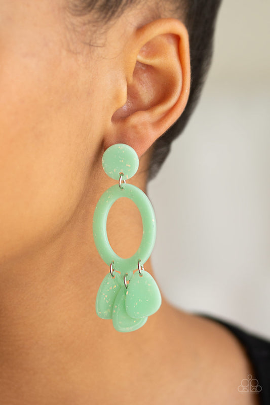 Sparkling Shores - Green Earring