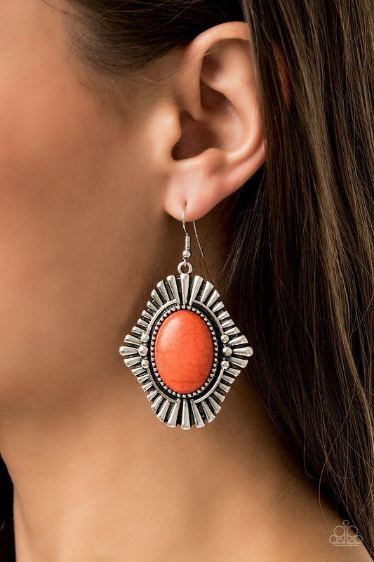 Easy As PIONEER- Orange Earrings