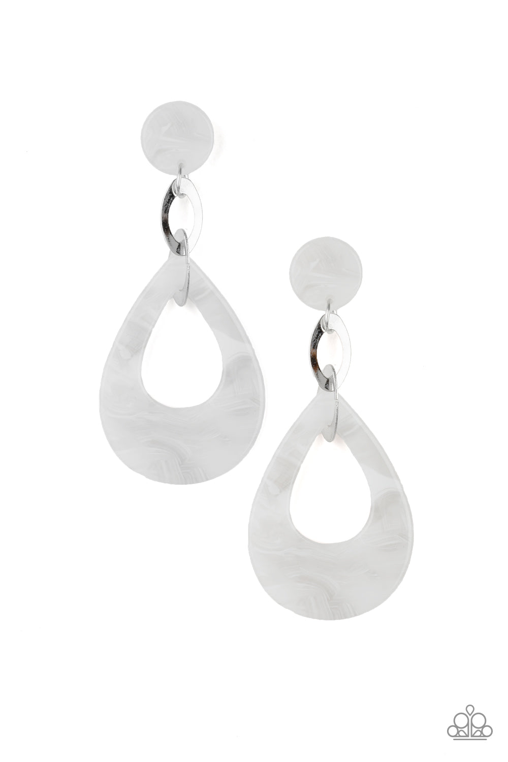 Beach Oasis - White Earring