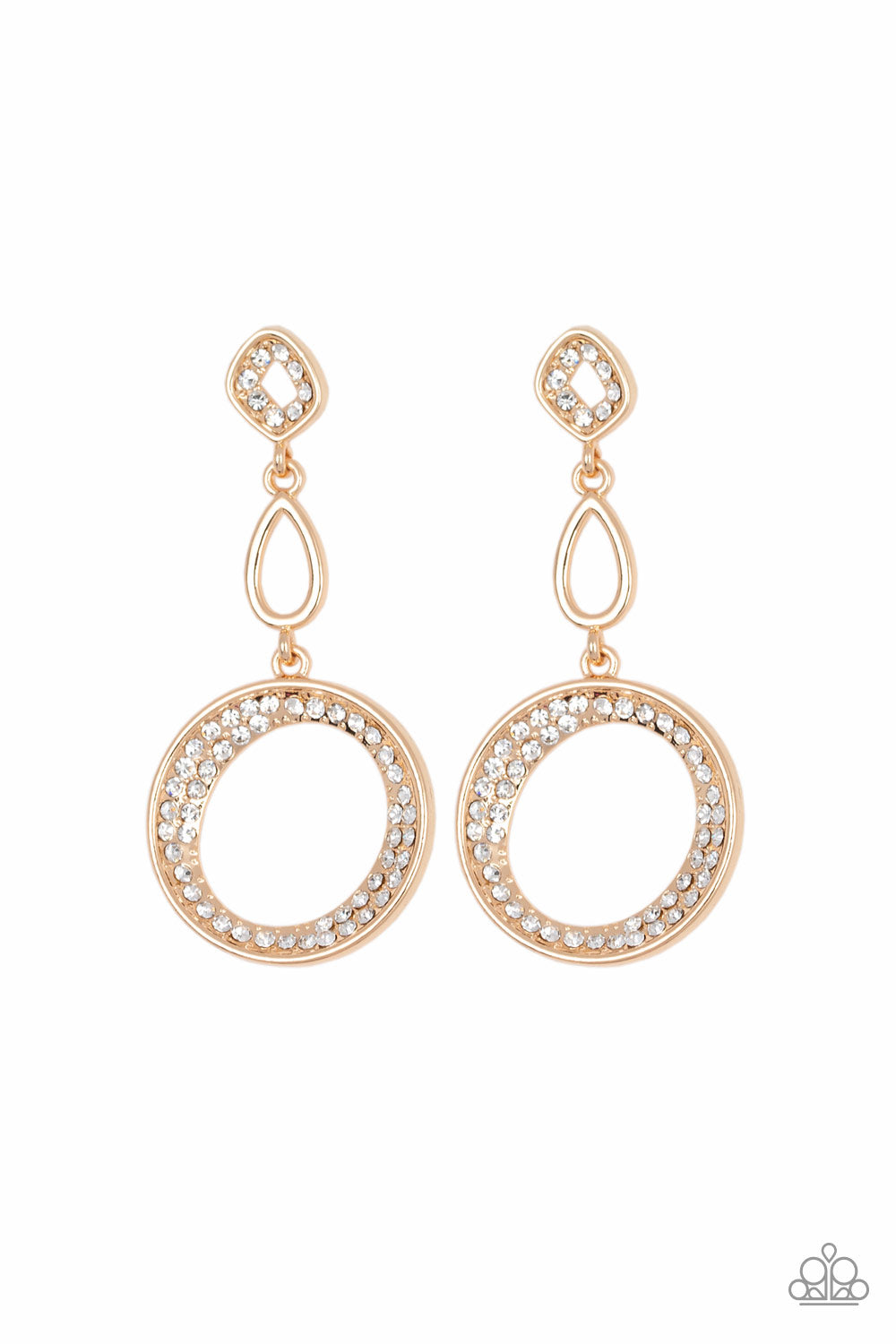 On The Glamour Scene - Gold Earrings