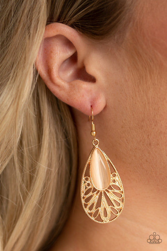 Glowing Tranquility - Gold Earrings