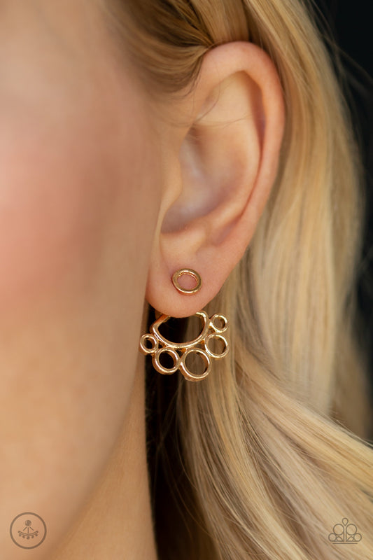 Completely Surrounded - Gold Earrings