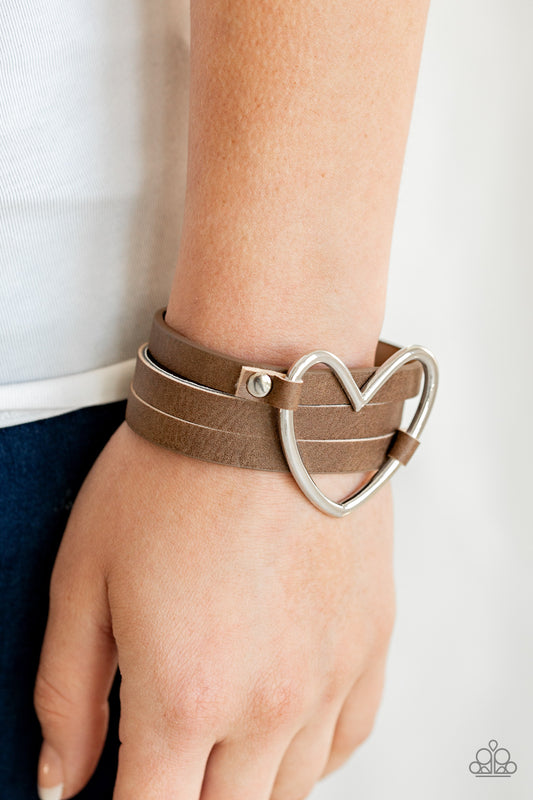 One Love, One Heart - Brown Bracelet