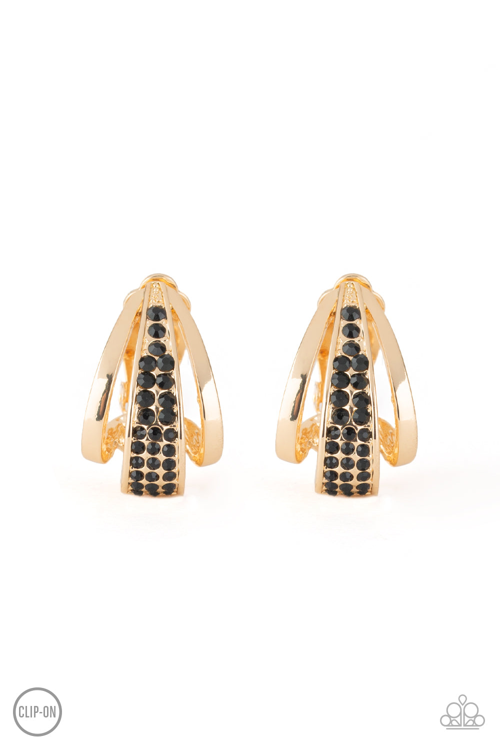 Bank Night - Gold Clip-on Earrings