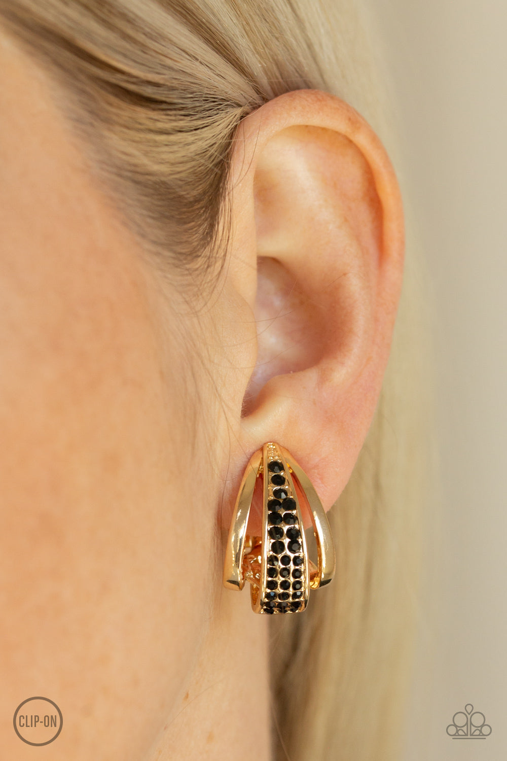 Bank Night - Gold Clip-on Earrings