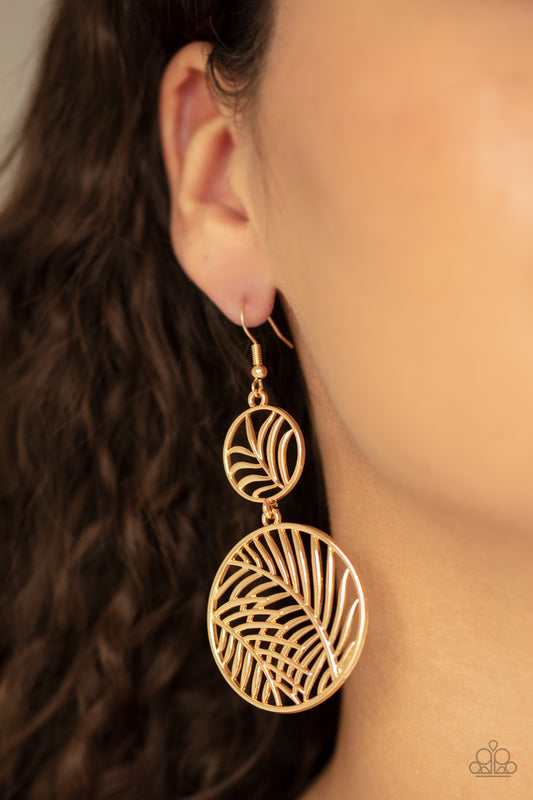 Palm Oasis - Gold Earrings