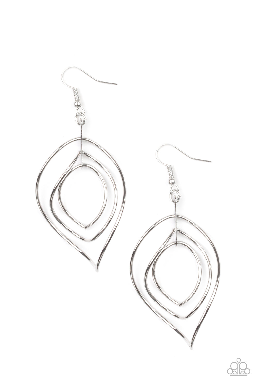 Asymmetrical Allure - Silver Earrings