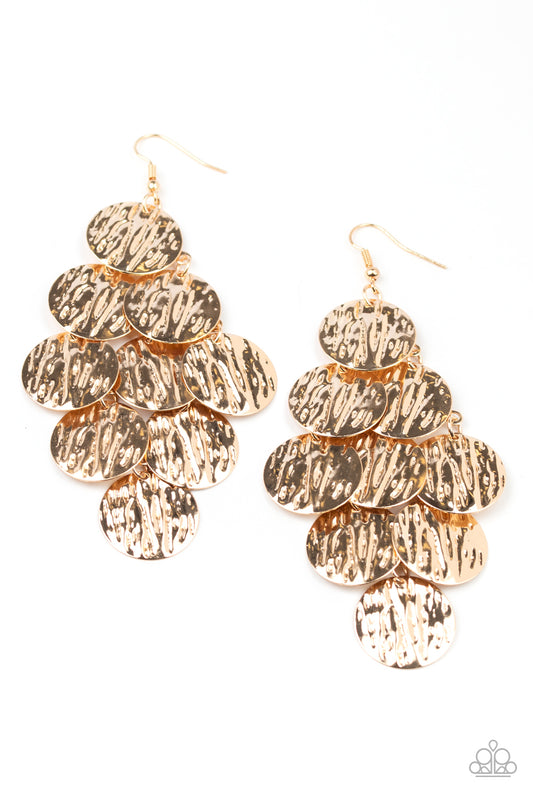 Uptown Edge - Gold Earrings