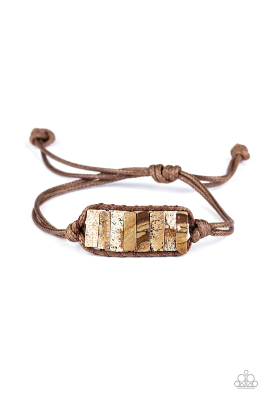 Paparazzi Accessories - Canyon Warrior - Brown - Bracelet