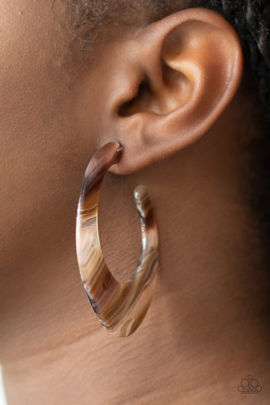 Retro Renaissance - Brown Earring