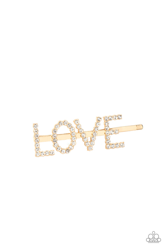 All You Need Is Love - Gold - Hair Clip