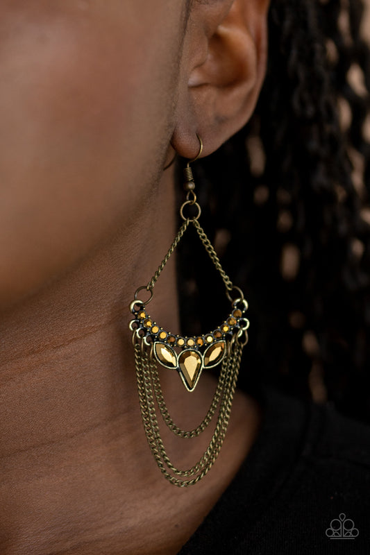 Burst Into TIERS - Brass Earrings