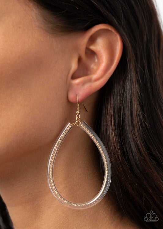 Just ENCASE You Missed It - Gold Earrings