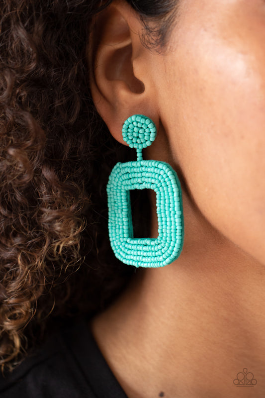 Beaded Bella - Blue Earrings