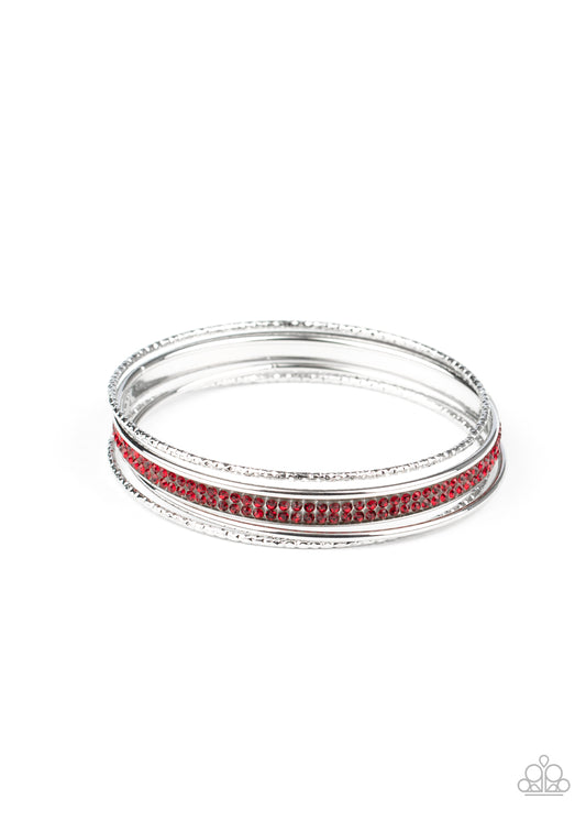 Paparazzi Accessories - Heap It On - Red - Bracelet