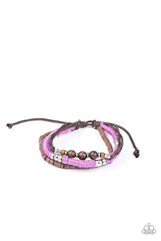 Paparazzi Accessories - Totally Tiki - Purple - Bracelet