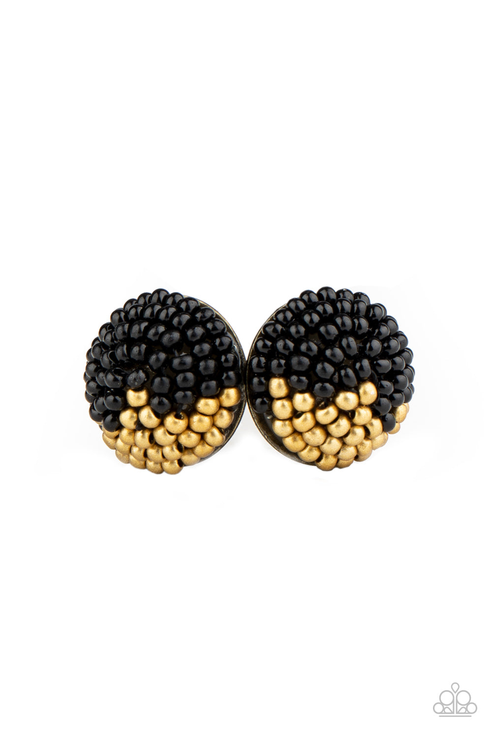 As Happy As Can BEAD - Black Earrings