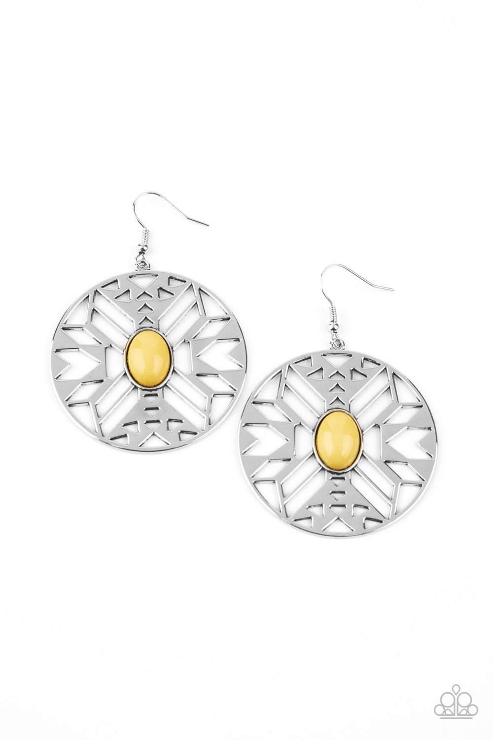 Paparazzi Accessories -Southwest Walkabout - Yellow- Earrings