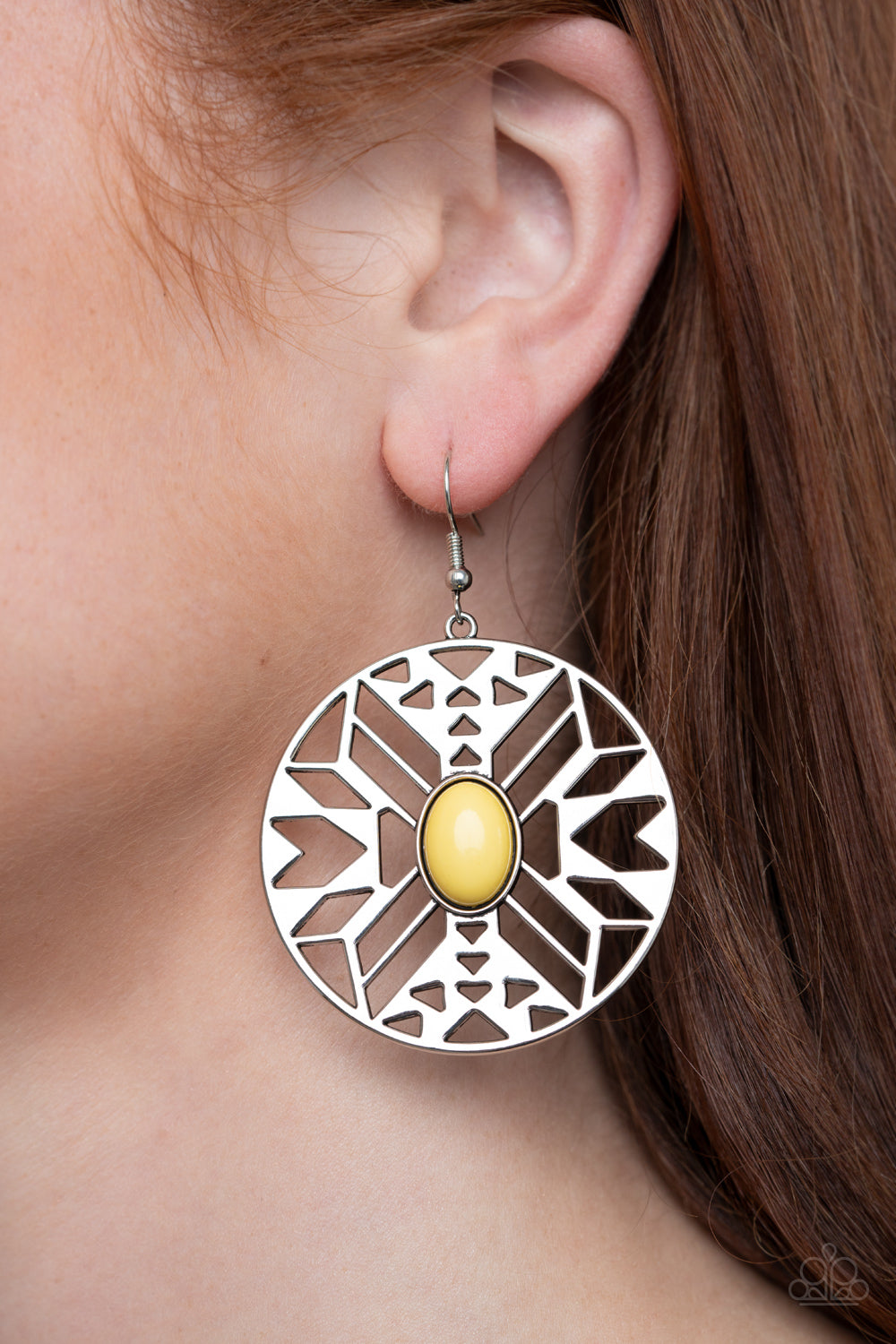 Paparazzi Accessories -Southwest Walkabout - Yellow- Earrings