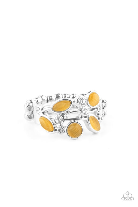 Paparazzi Accessories - Leafy Luster - Yellow - Ring