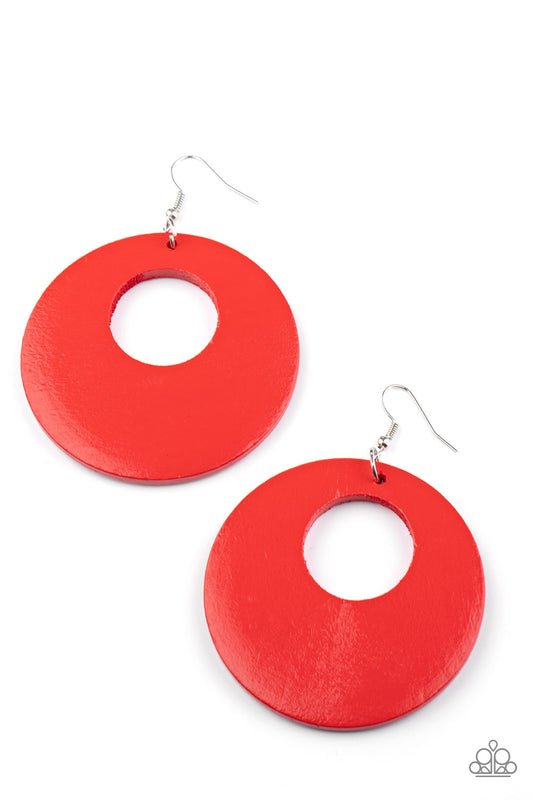 Paparazzi Accessories - Island Hop - Red - Earring