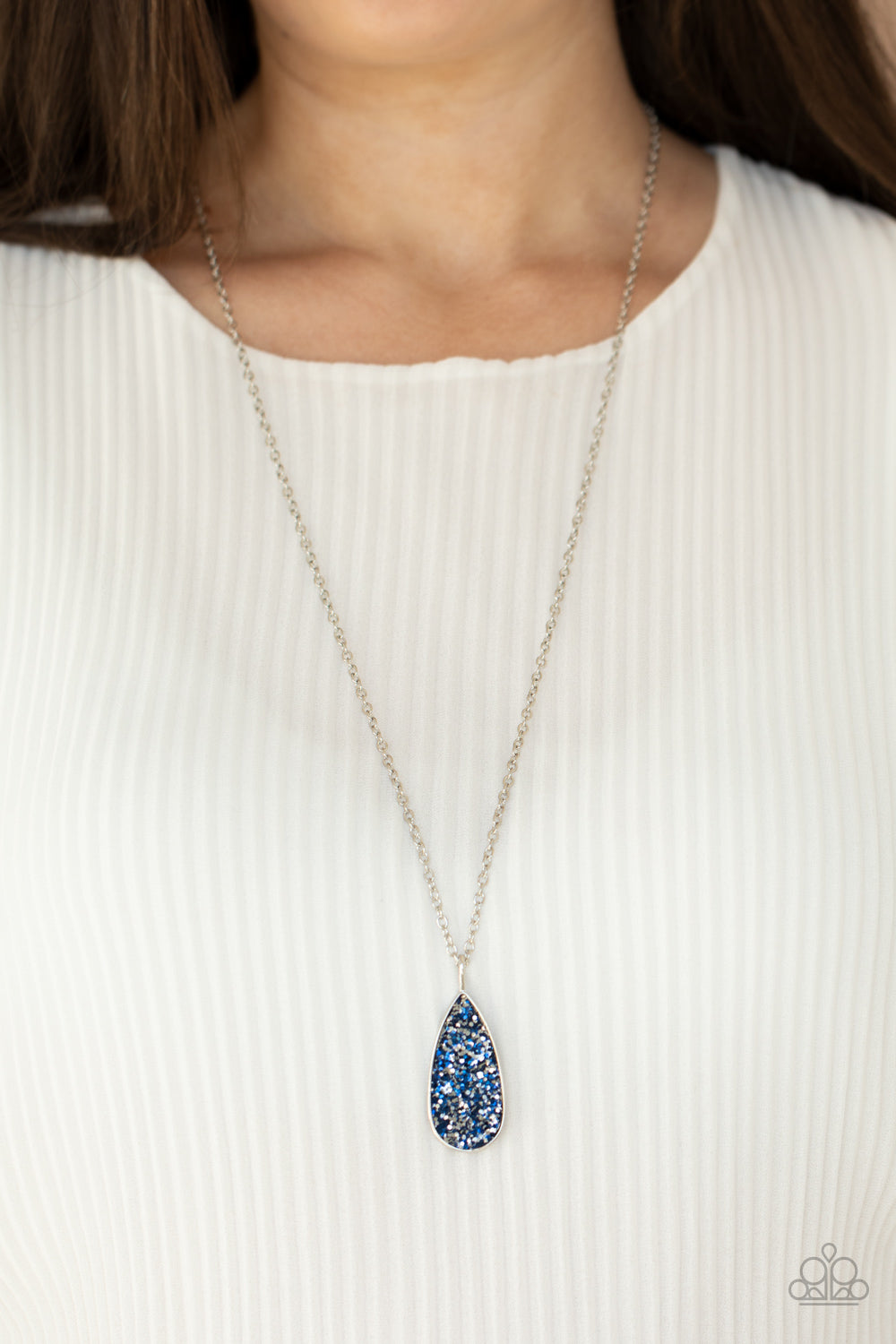 Paparazzi Accessories - Daily Dose of Sparkle - Blue - Necklace