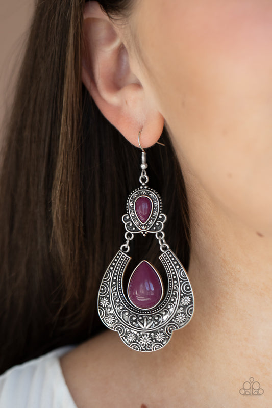 Paparazzi Accessories - Rise and Roam - Purple - Earring