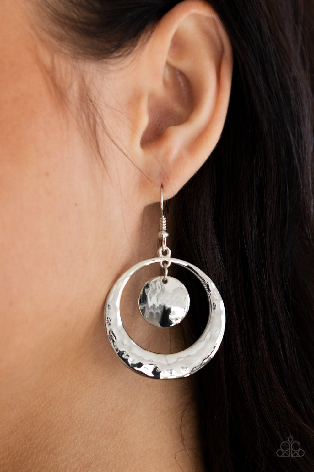 Rounded Radiance - Silver Earrings