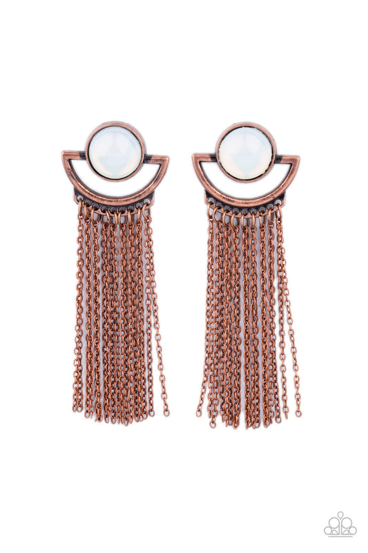 Paparazzi Accessories - Opal Oracle - Copper - Earring