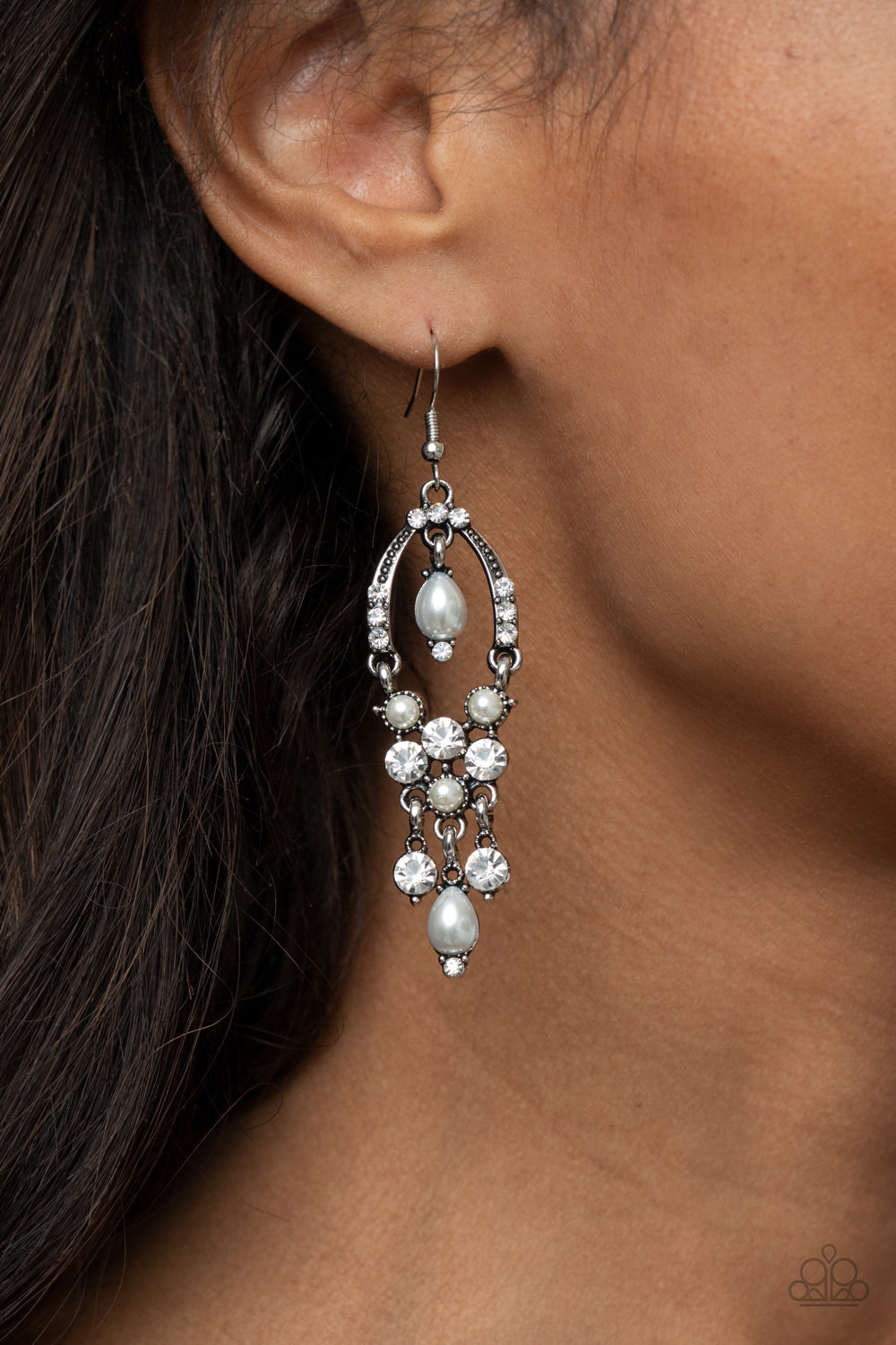 Back In The Spotlight - White Earrings