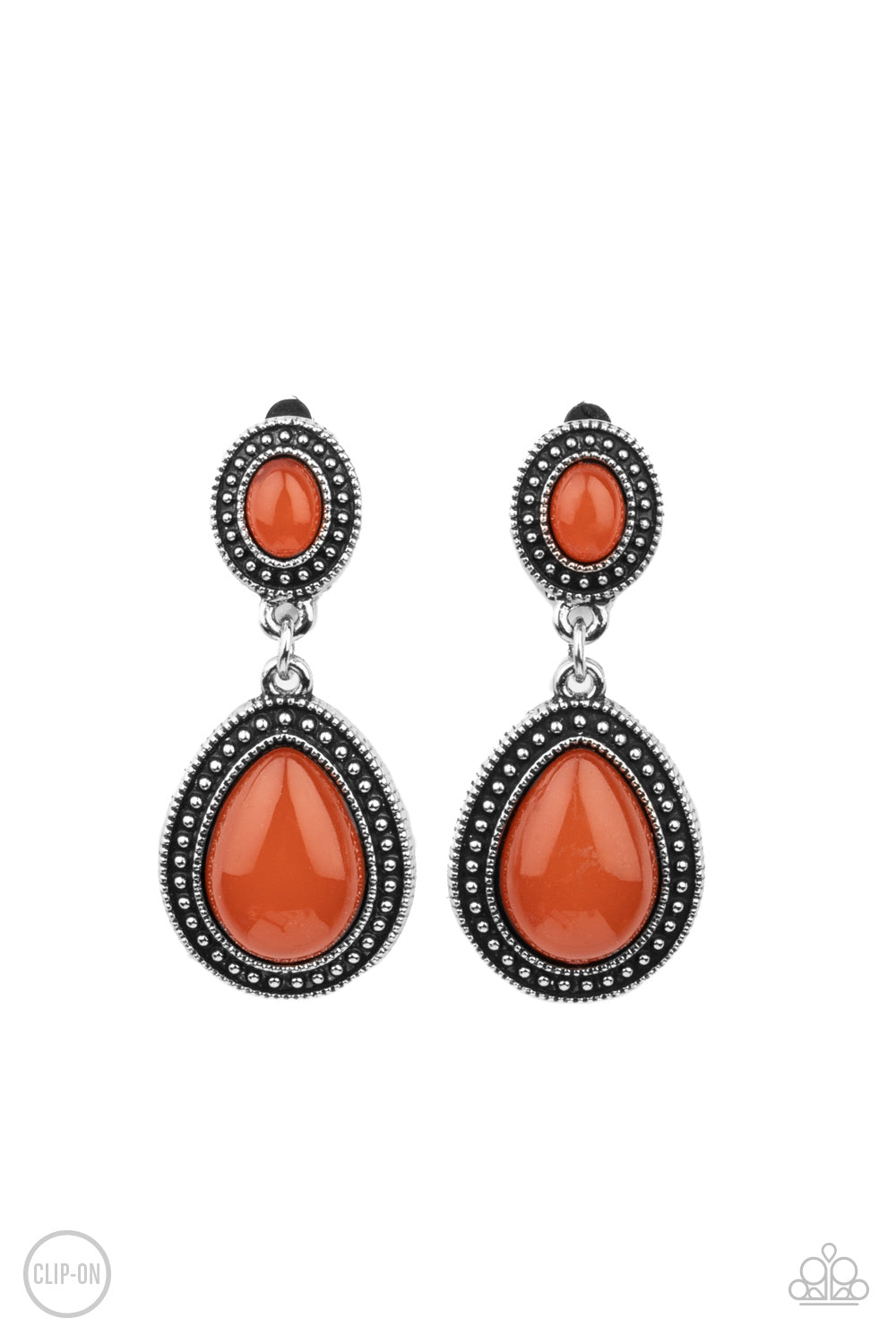 Carefree Clairvoyance - Orange Earrings