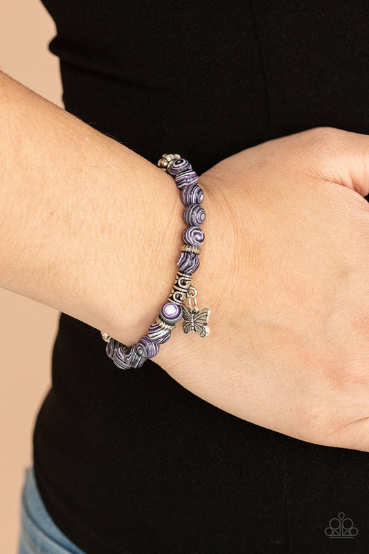 Butterfly Wishes - Purple Bracelet