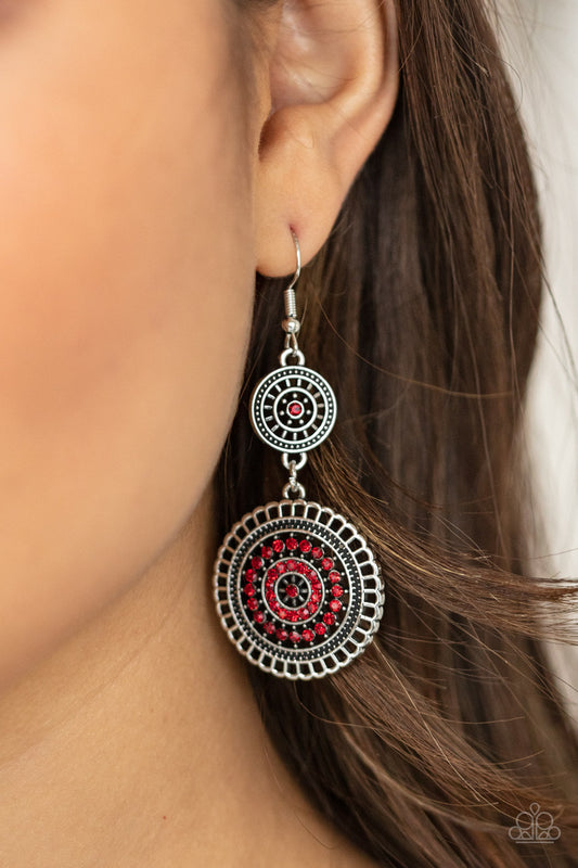 Bohemian Bedazzle - Red Earrings