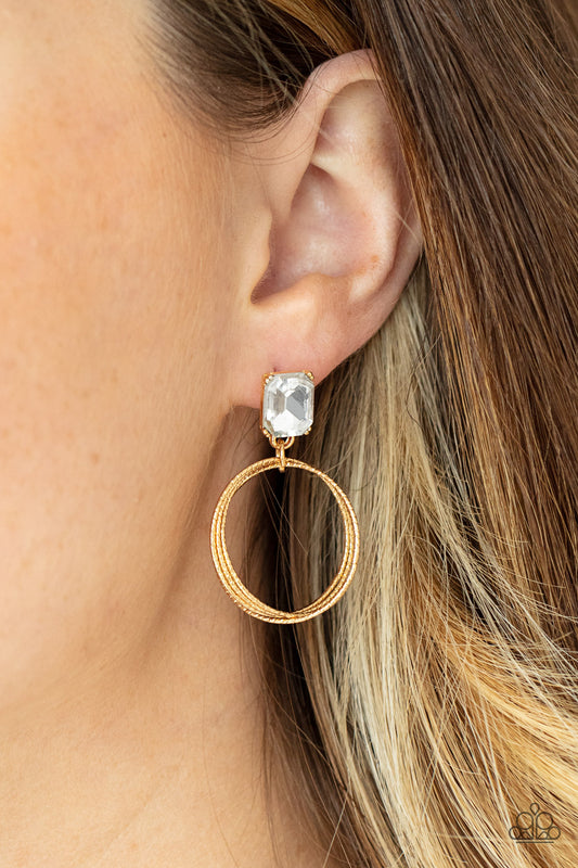 Prismatic Perfection - Gold Earrings