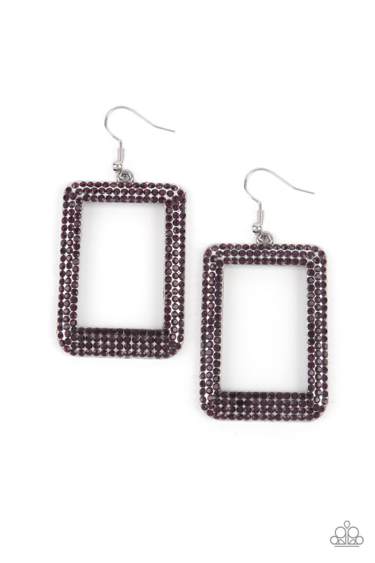 Paparazzi Accessories- World FRAME-ous - Purple- Necklaces