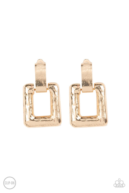 15 Minutes of FRAME - Gold Clip-on Earrings