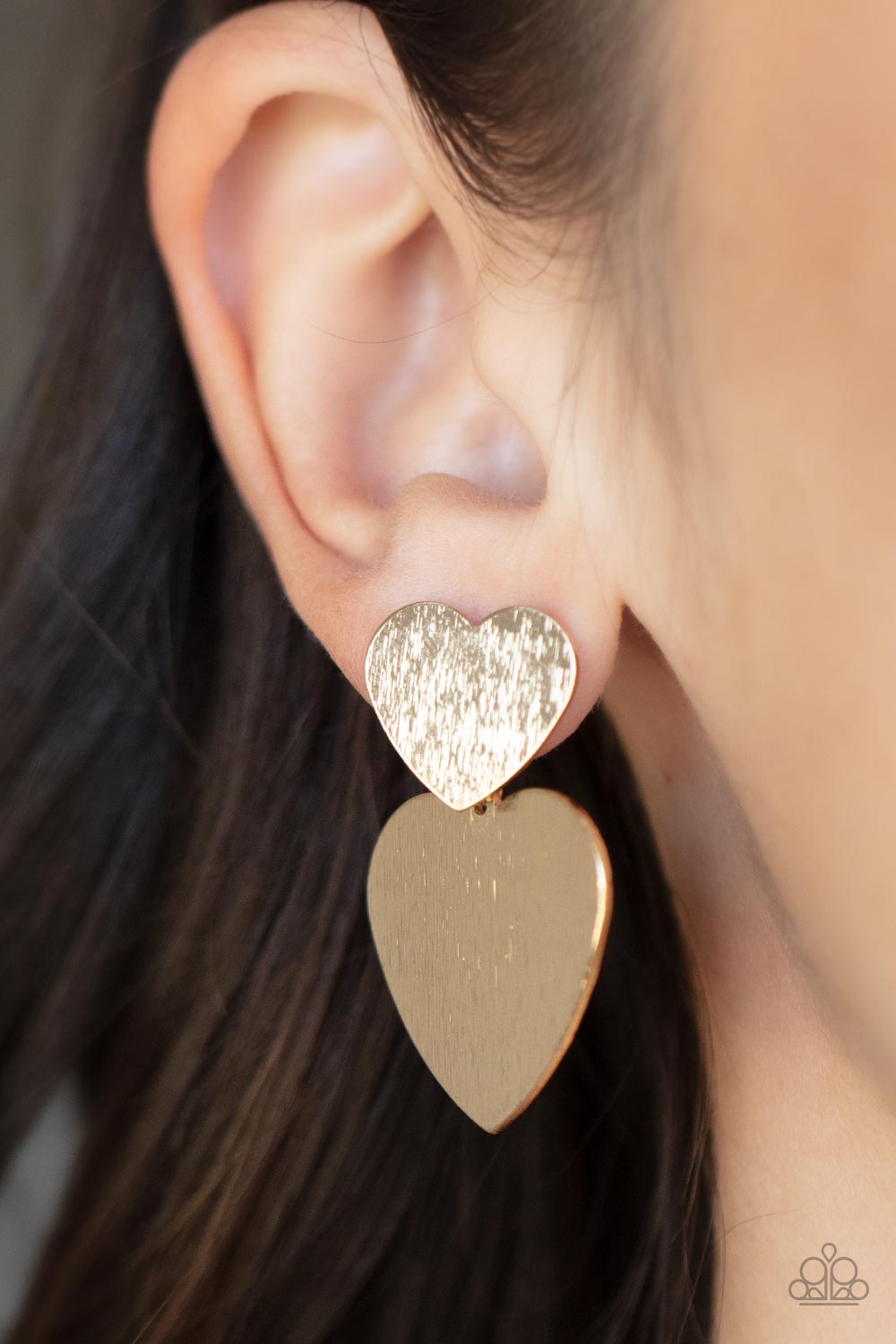 Heart-Racing Refinement - Gold Earrings